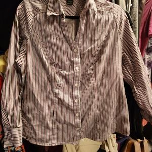 Lane Bryant pin stripe blouse